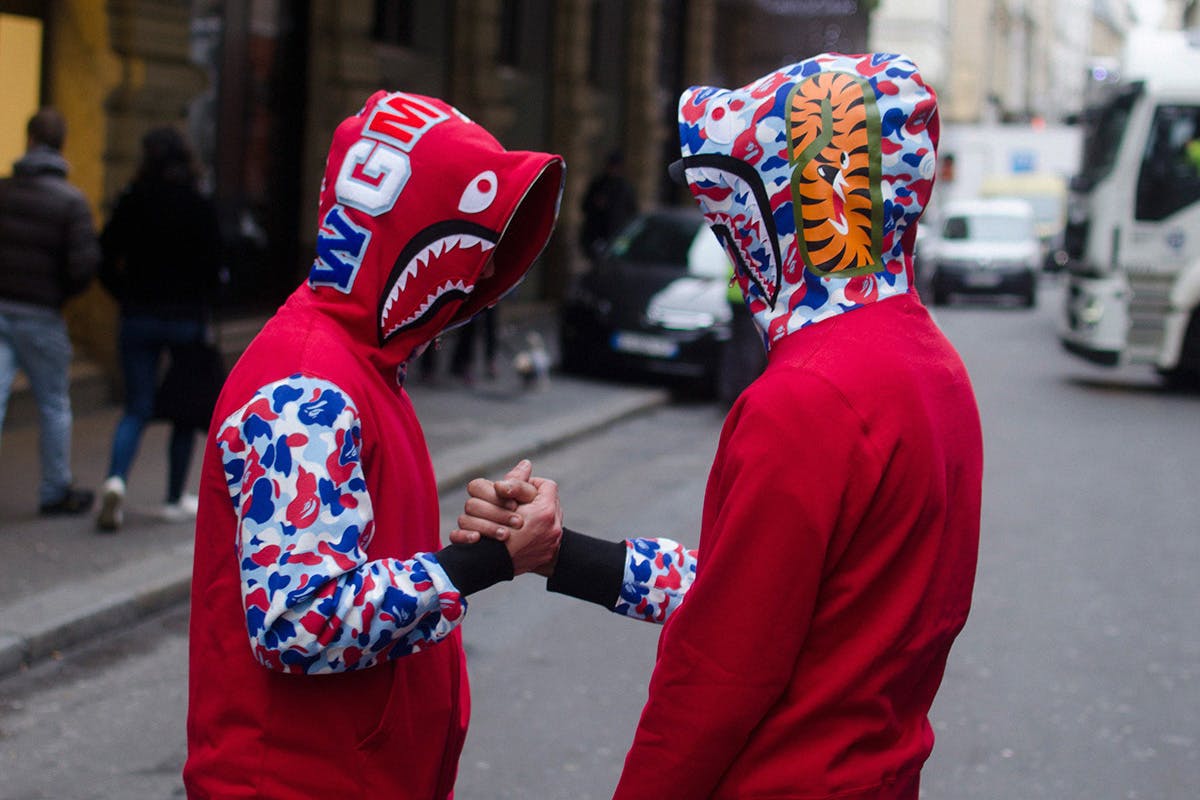 wgm on bape hoodie